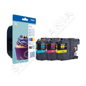 BROTHER - MULTIPACK NGJYRË E KALTËR/NGJYRË MAGENTA/NGJYRË E VERDHË LC123RBWBPDR LC-123 3 KARTUÇA ME BOJË LC123: C+M+Y