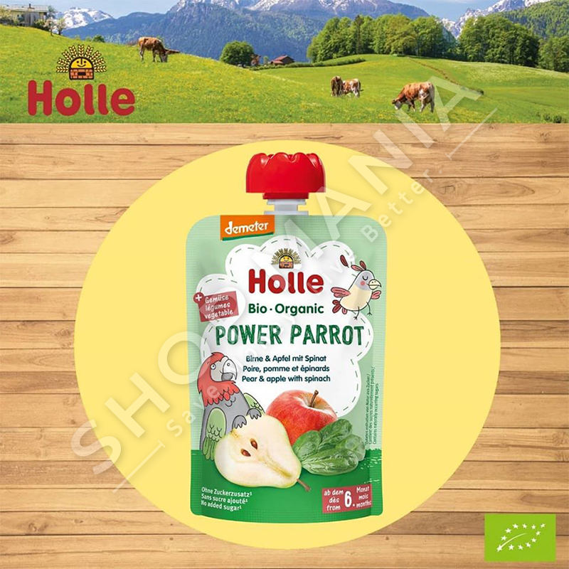 HOLLE - PURE/LENG ME DARDHE, MOLLE & SPINAQ "POWER PARROT - BIO-ORGANIC" - 100G, +6 MUAJ