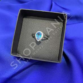 UNAZE ARGJEND ME GUR ZIRKONI BLU "FORME PIKE LOTI" - KL-171