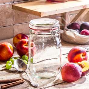 TESCOMA - KAVANOZ ME PUTHITJE PER RUAJTJE USHQIMI 1000ML "DELLA CASA" - 8595028486780