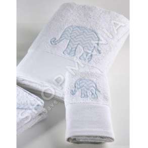 DOWN TOWN HOME - SET ME 2 PESHQIRE "ELEPHANT BLUE DES.687" - 30X50+70X140CM