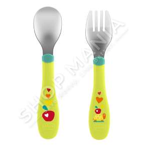 CHICCO - SET SERVISI LUGE+PIRUN +18MUAJSH "METAL CUTLERY NEUTRAL" - 8058664086658