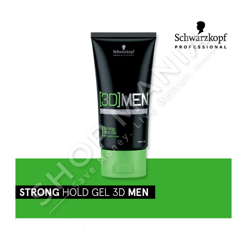 SCHWARZKOPF - 3D MEN STRONG HOLD GEL 150ml