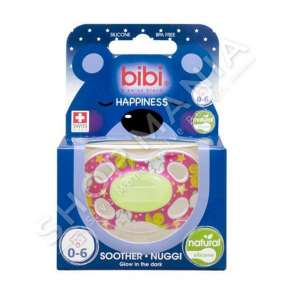 BIBI - BIBERON FALLCO SILIKONI  "NATURAL - GLOW IN THE DARK" 0-6 MUAJSH