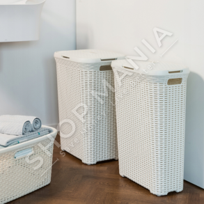 CURVER - KOSH RROBASH ME THURJE 40L "NATURAL STYLE RATTAN OFF WHITE" - 3253920709004