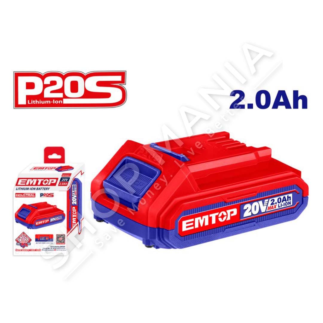 EMTOP - BATERI LITHIUM-ION 20V/2.0 AH - EBPK20011