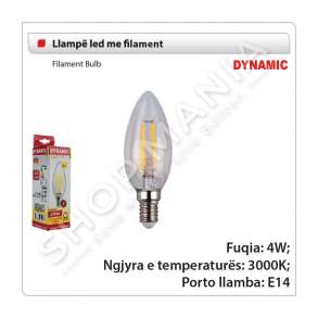 DYNAMIC  -  LLAMPE LED FILAMENT 4W E14 3000K