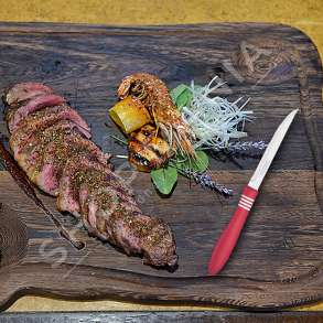 TRAMONTINA - SET THIKA TE KUQE ME DHEMBEZIME PER PRERJEN E MISHIT - 27.5X6X1.4CM