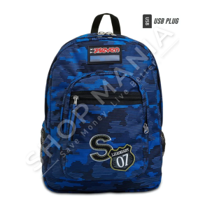 SEVEN - CANTE SHKOLLE ME PORTE USB "FREETHINK BOY BACKPACK - WITH USB-PLUG"