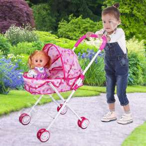 KARROCE LODER ME KUKULL PER FEMIJE +3VJEC "DOLL STROLLER" - 601-34B