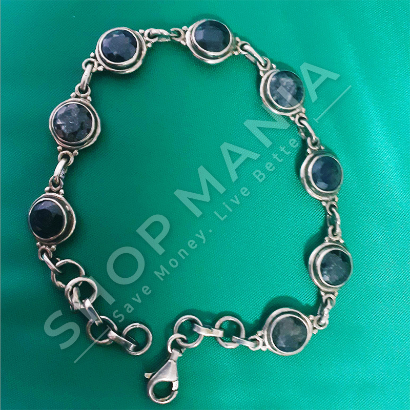 BYZYLYK ARGJEND ME GUR ZIRKON "RRETHORE - BLU"