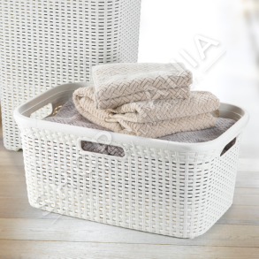 CURVER - KOSH RROBASH ME THURJE 45L "NATURAL STYLE RATTAN OFF WHITE" - 3253920708007