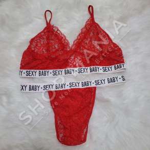 SET INTIMO TE KUQE "SEXY BABY" ME DANTELLE - IVI-029