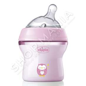 CHICCO - SHISHE ME BIBERON SILIKONI 150ML/+0MUAJSH "FEEDING BOTTLE NATURAL FEELING BIMBA DECORATO" - 8058664153619