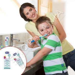 CHICCO - PASTE DHEMBESH ME LULESHTRYDHE - 50ML, +12 MUAJ