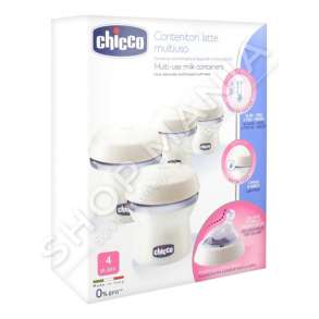 CHICCO - KONTENITOR PER RUAJTJEN E QUMESHTIT 4 COPE 150ML "NATURAL FEELING" - 8058664014408