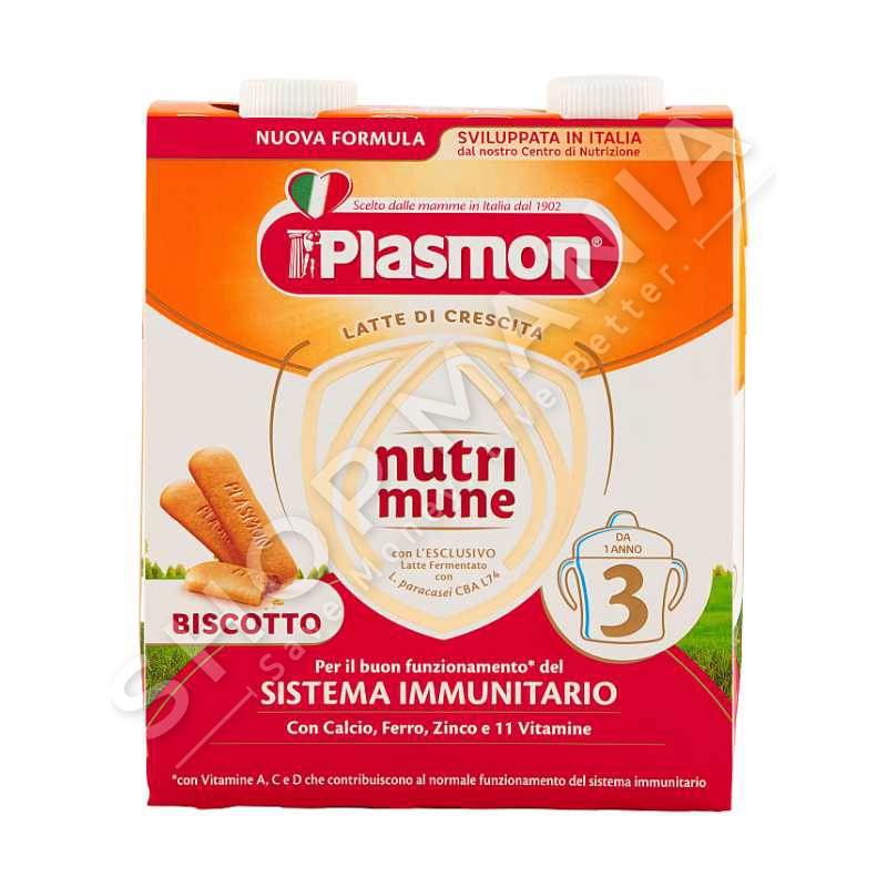 PLASMON - QUMESHT ME BISKOTA "NUTRI-MUNE 3" - 2 x 500ML, +12 MUAJ