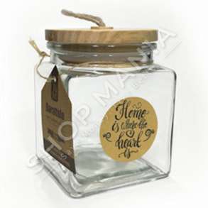 KAVANOZ KATROR QELQI ME TAPE DRURI 13X10X10CM/770ML - 8015361064891