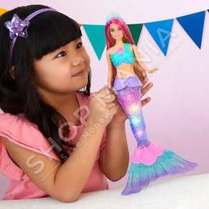 MATTEL - KUKULL BARBIE SIRENE DREAMTOPIA +3VJEC "DOLL BARBIE FAIRYTALE LIGHT UP MERMAID" - 194735024353