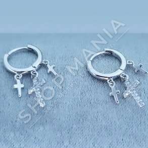 VATHE ARGJENDI ME GUR ZIRKONI "DIZAJN 3 KRYQE" - DHA-BL2.9-129