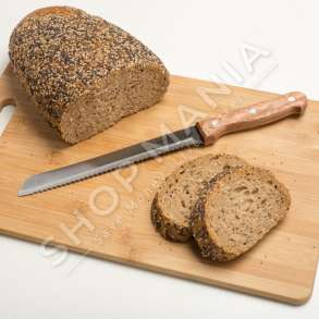 NAVA - THIKE CELIK INOKSI ME BISHT DRURI 33CM "KITCHEN TERRESTRIAL BREAD KNIFE WITH WOODEN HANDLE 33 CM" - 5205746887570