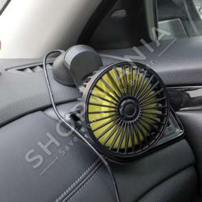 VENTILATOR MAKINE ME 5 HELIKA 5W/5V/1A "ROTATABLE & SUCTION CUP INSTALLATION VEHICLE FAN" - F402