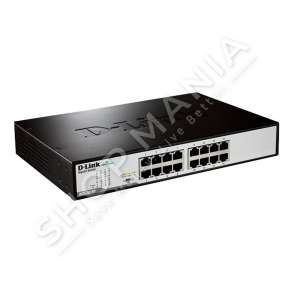 D-LINK - SWITCH ME 16 PORTA "DGS-1016D/E" - 10/100/1000MBPS, MBAJTESE METALIKE