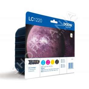 BROTHER - MULTIPACK NGJYRË E ZEZË/NGJYRË E KALTËR/NGJYRË MAGENTA/NGJYRË E VERDHË LC1220VALBPDR LC-1220 4 KARTUÇA LC-1220: BK+C+M+Y