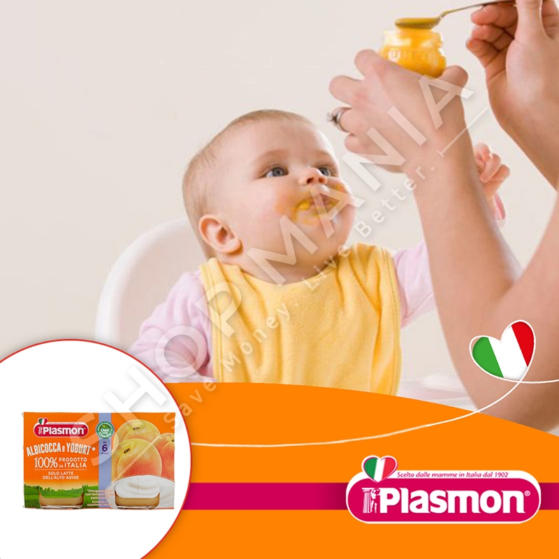 PLASMON - KOS FRUTASH ME KAJSI - 2 x 120G, +6 MUAJ