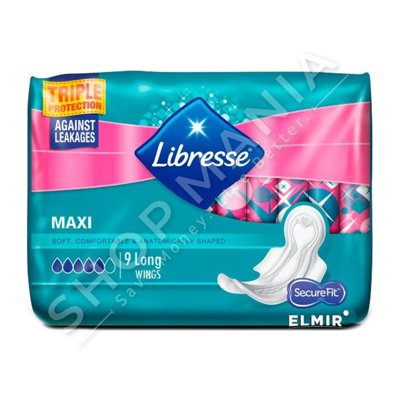 LIBRESSE - PECETA HIGJIENIKE MUJORE "MAXI CLASSIC - JESHILE" - 9 COPE