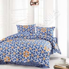 MARIE CLAIRE PARIS - SET CARCAF ZARF TEK "FACETTE BLUE" - 160X220CM
