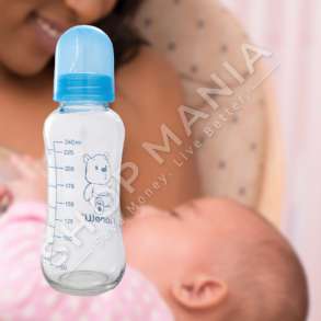 LORELLI - SHISHE QELQI ME BIBERON SILIKONI - 240ML