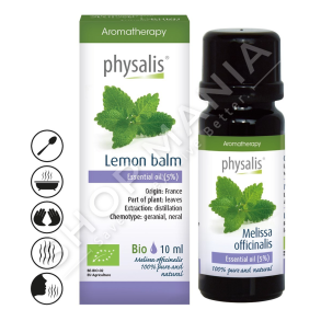 PHYSALIS - VAJ ESENCIAL PERBERJE E BIMEVE MEDICINALE; LULEVE; FRUTAVE 10ML "LEMON BALM MELISSA OFFICINALIS"