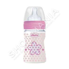 CHICCO - SHISHE ME BIBERON SILIKONI PER VAJZA "WELL-BEING" - 150ML, +0 MUAJ