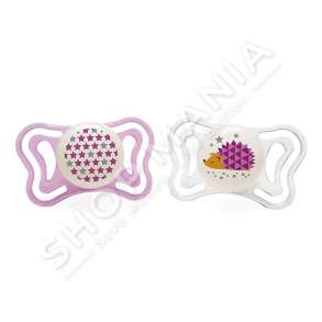CHICCO - BIBERON FALLCO SILIKONI 2COPE/0-6MUAJSH "SOOTHER PHYSIOFORMA LIGHT SILICONE PACIFIER PINK" - 8058664109579