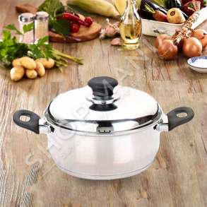 HOMESTYLE - TENXHERE INOKSI ME KAPAK DHE DOREZA PLASTIKE - 28X14CM