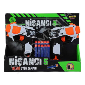 SET 2 PISTOLETA BLAZE STORM +12VJEC "NERF GUN SPONGE BULLET SHOOTER HOT FIRE"