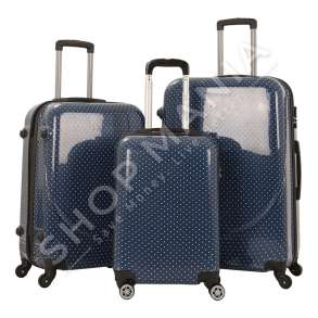 SET 3 VALIXHE UDHETIMI BLU ME PIKA TE BARDHA