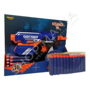 PISTOLETE HOT FIRE +9VJEC "NERF GUN SPONGE BULLET SHOOTER HOT FIRE"