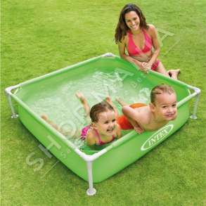 INTEX - PISHINE ME ANESORE METALIKE KATRORE - 122X122X30CM