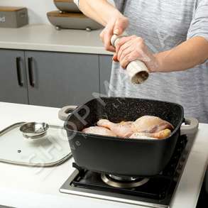 NAVA - TENXHERE KATRORE ME KAPAK QELQI "VESHJE GURI - FUNTZIO" - Ø28CM, 7.4L