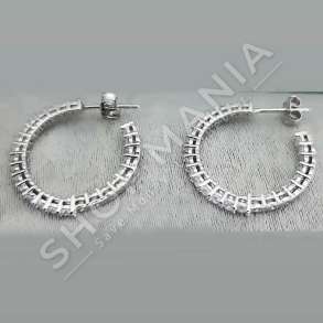 VATHE ARGJENDI RRETHORE ME GUR ZIRKONI