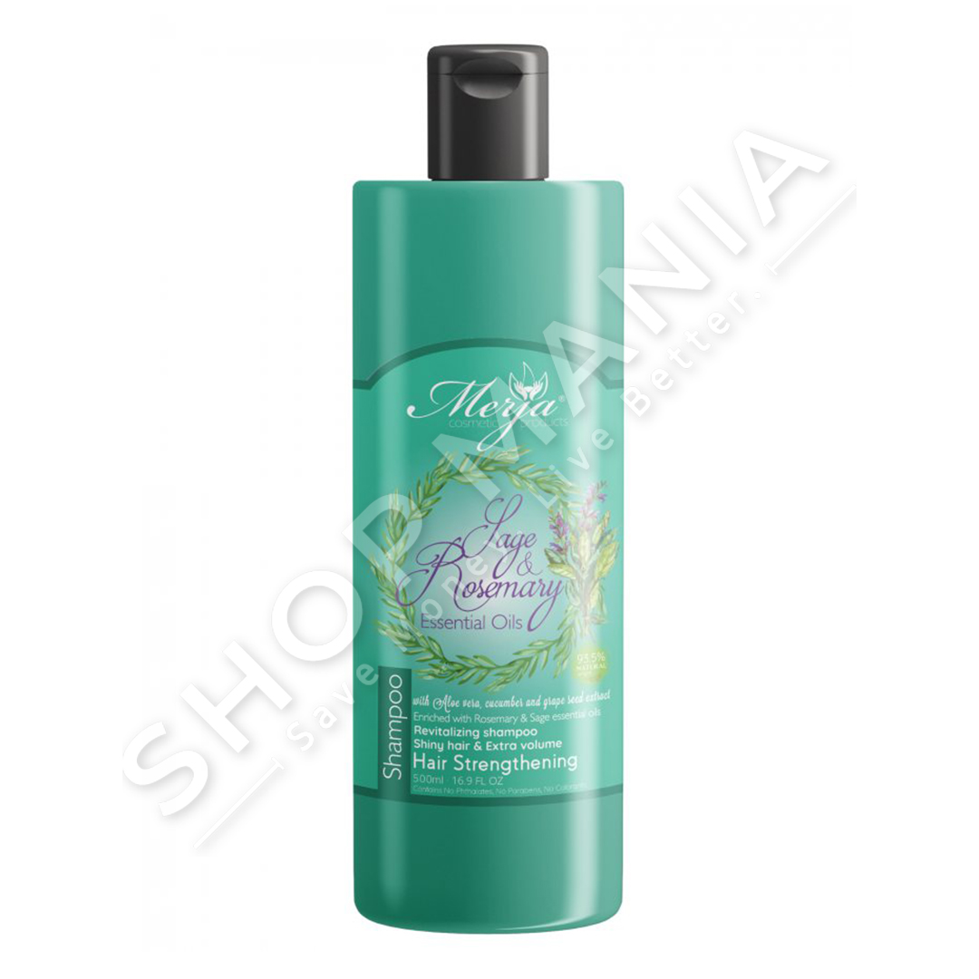 MERJA - SHAMPO PER FORCIM FLOKESH ME SHEREBELE & ROZMARINE "100% BIO"