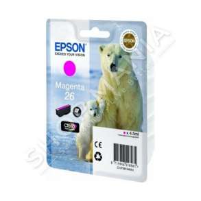 EPSON - KARTUÇË ME BOJË NGJYRË MAGENTA C13T26134010 T2613 RRETH 300 FAQE 4.5ML STANDARD