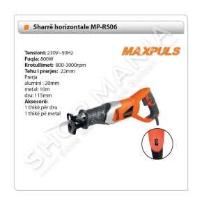 MAXPULS - SHARRE HORIZONTALE 800 W M1W - TD - 115D