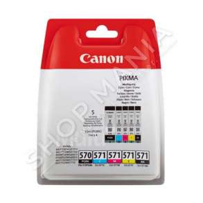 CANON - MULTIPACK NGJYRË E ZEZË/NGJYRË E KALTËR/NGJYRË MAGENTA/NGJYRË E VERDHË PGI-570 + CLI-571 MULTI 0372C004