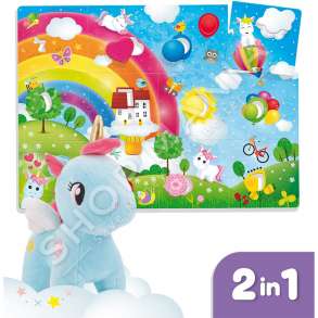 LISCIANI - CAROTINA BABY UNICORNO PELUCHE+MEGA PUZZLE