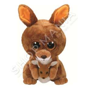 TY ATTIC TREASURES - KANGUR PREJ PELLUSHI "BEANIE BABIES KIPPER BROWN" - 15 CM