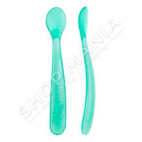 CHICCO - SET 2 LUGE SILIKONI +6MUAJSH "SOFT SILICONE SPOON BI-PACK BOY" - 8058664061853