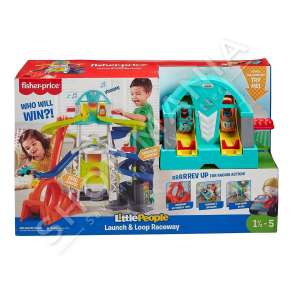 MATTEL - PISTE GARASH ME MAKINA 1VJEC E GJYSME-5VJEC "FISHER PRICE LITTLE PEOPLE WHEELIES LAUNCH & LOOP" - 887961855395